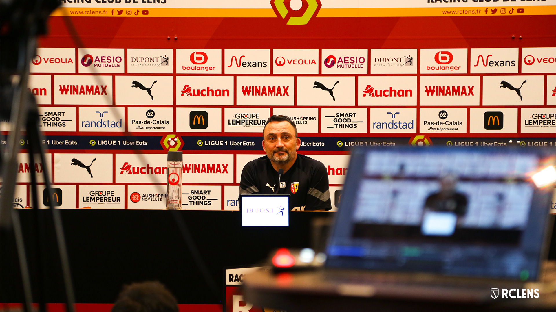 Avant ESTAC Troyes-RC Lens Conférence de presse Franck Haise et Alexis Claude-Maurice Avant ESTAC Troyes-RC Lens Conférence de presse Franck Haise et Alexis Claude-Maurice