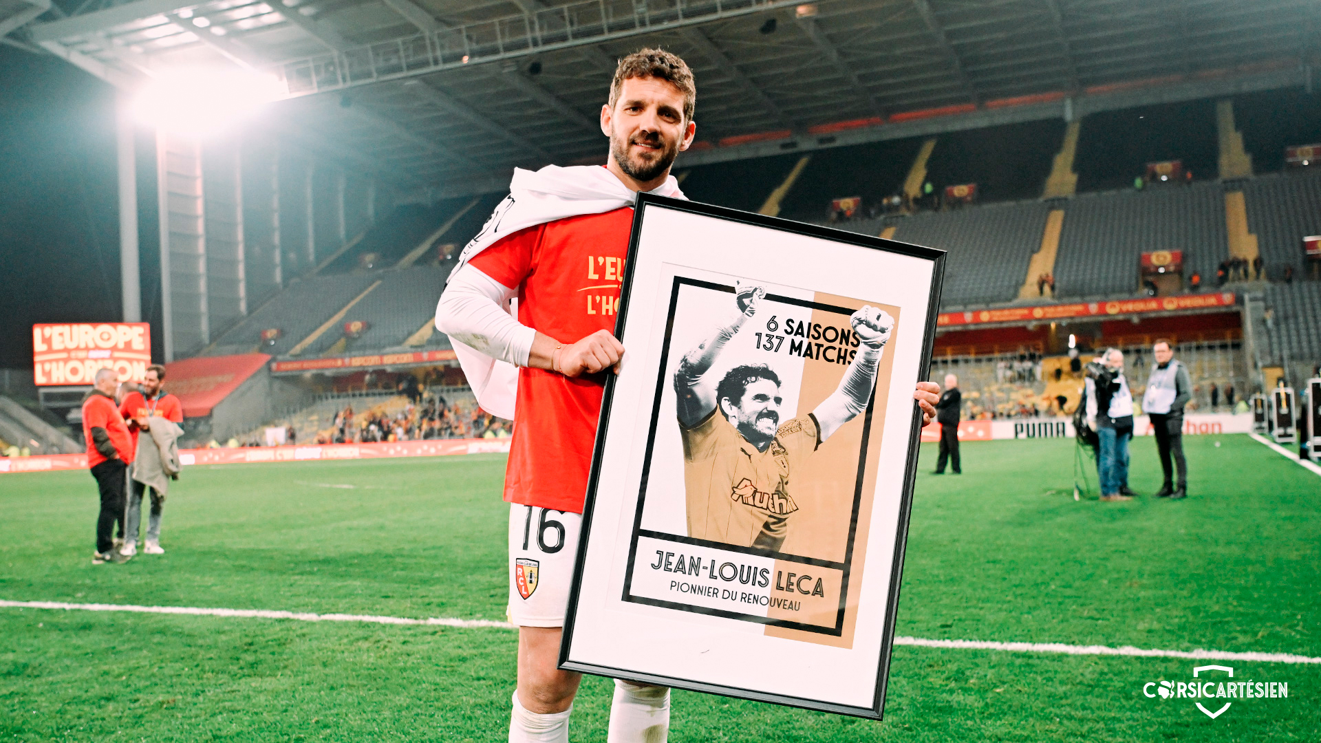Jean-Louis Leca, le Corse de l’Artois hommage fin de carrière RC Lens Jean-Louis Leca, le Corse de l’Artois hommage fin de carrière RC Lens