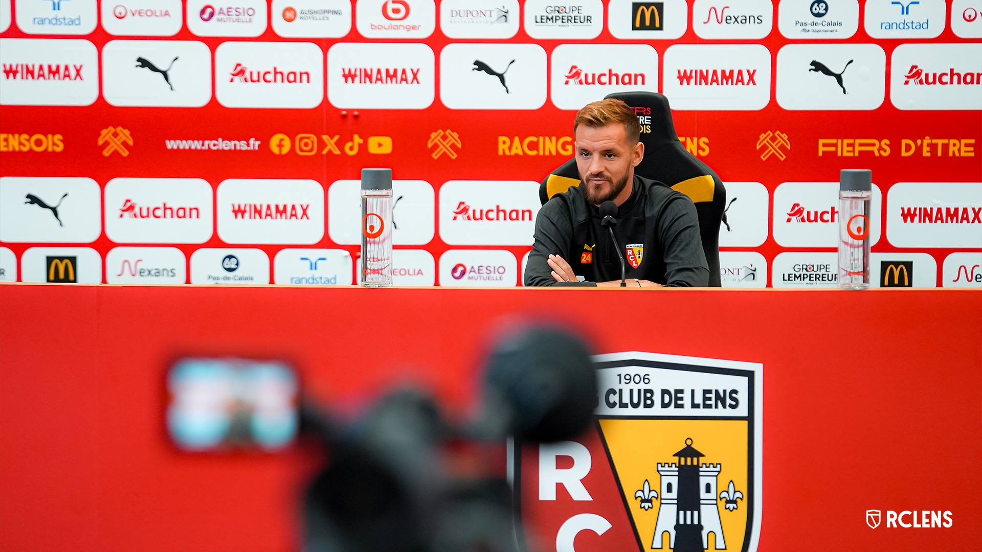 Conférence de presse Panathinaïkos RC Lens UEFA Conference League Jonathan Gradit Conférence de presse Panathinaïkos RC Lens UEFA Conference League Jonathan Gradit