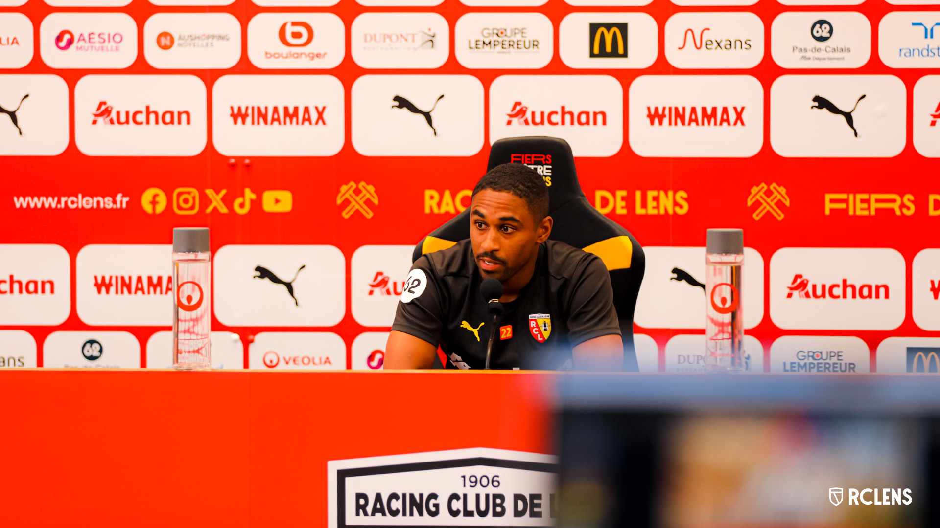 Conférence de presse RC Lens-Olympique Lyonnais Wesley Saïd Conférence de presse RC Lens-Olympique Lyonnais Wesley Saïd