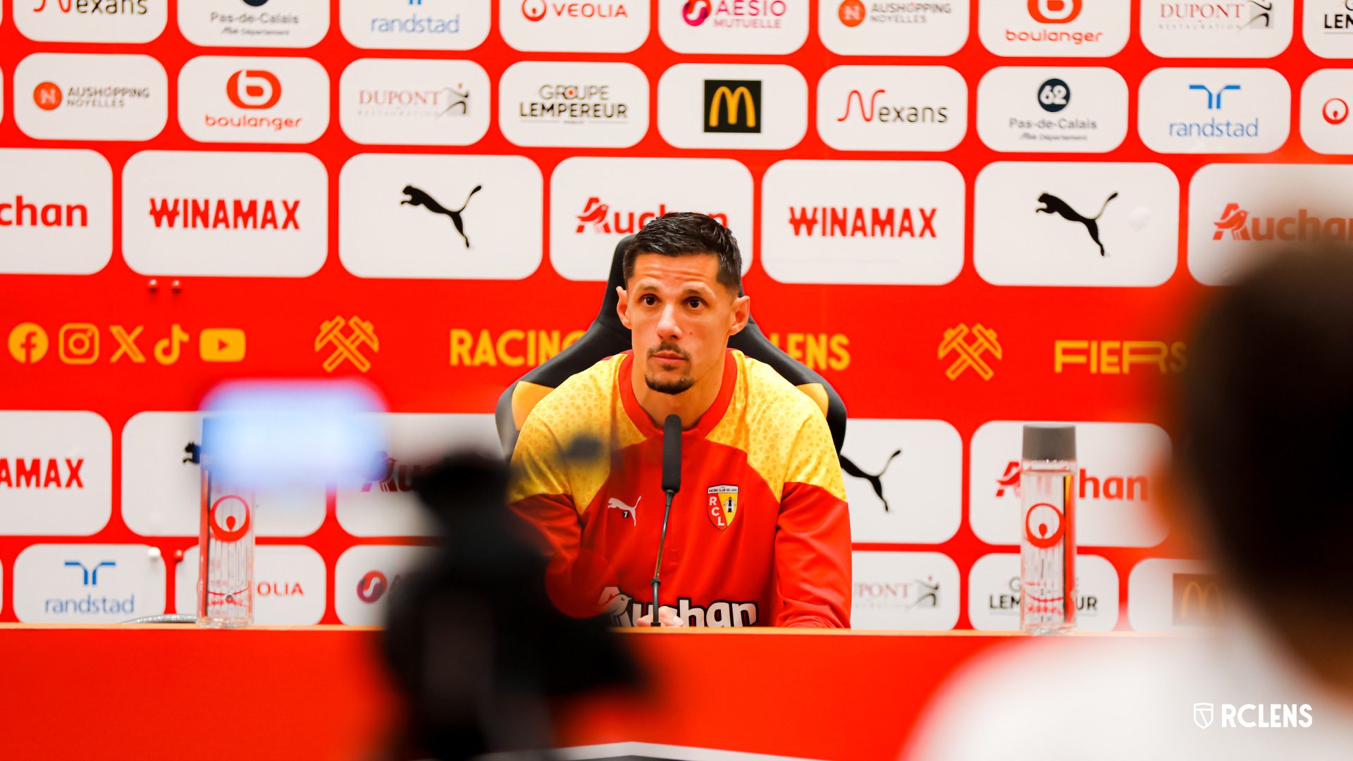 Conférence de presse RC Lens Marseille Florian Sotoca Conférence de presse RC Lens Marseille Florian Sotoca