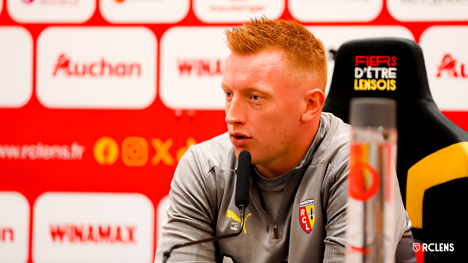 Stade de Reims-RC Lens conférence de presse Will Still Stade de Reims-RC Lens conférence de presse Will Still