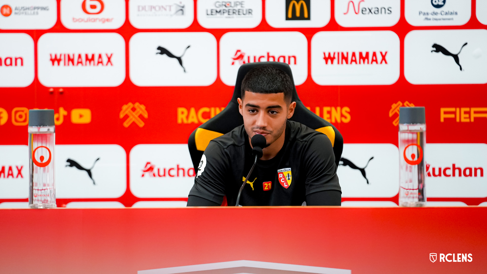 Conférence de presse Auxerre RC Lens Anass Zaroury Conférence de presse Auxerre RC Lens Anass Zaroury