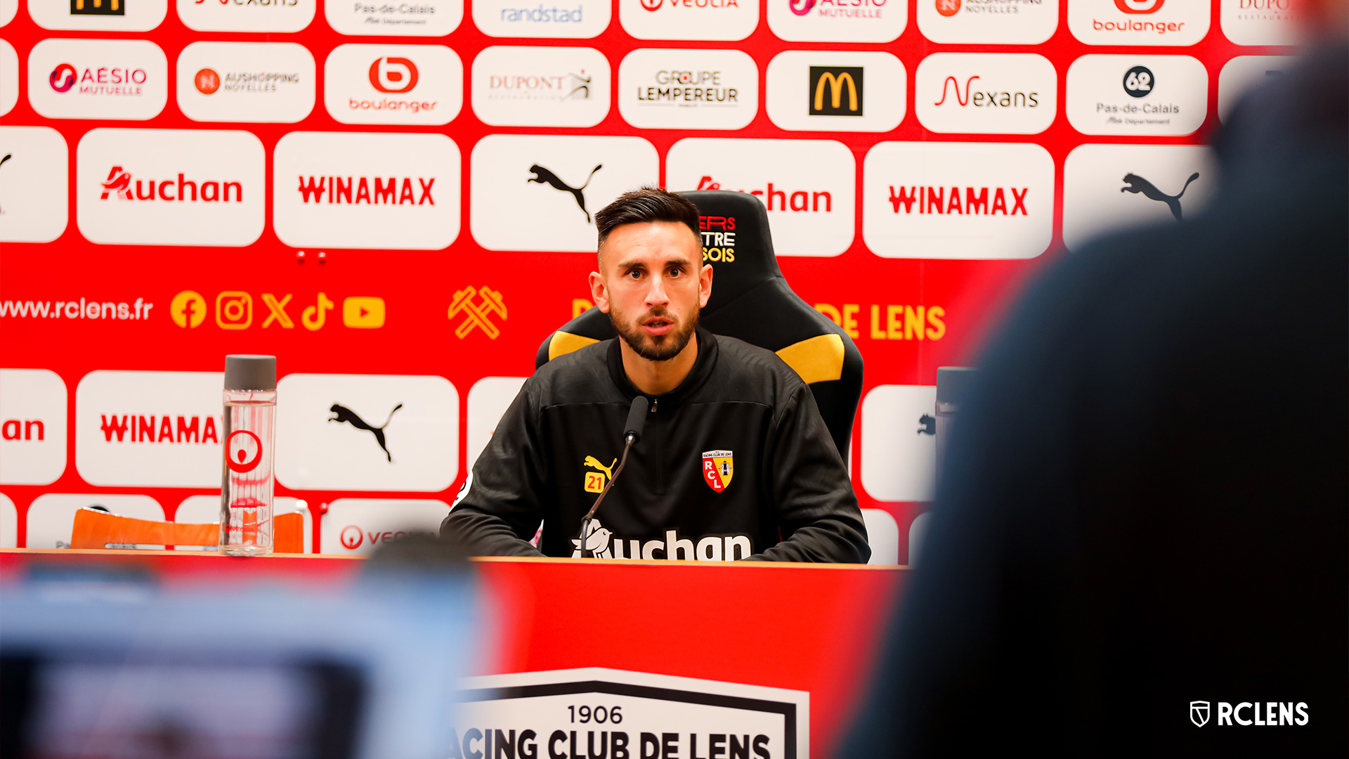 Conférence de presse RC Lens Paris SG 32es de finale de Coupe de France Adrien Thomasson Conférence de presse RC Lens Paris SG 32es de finale de Coupe de France Adrien Thomasson