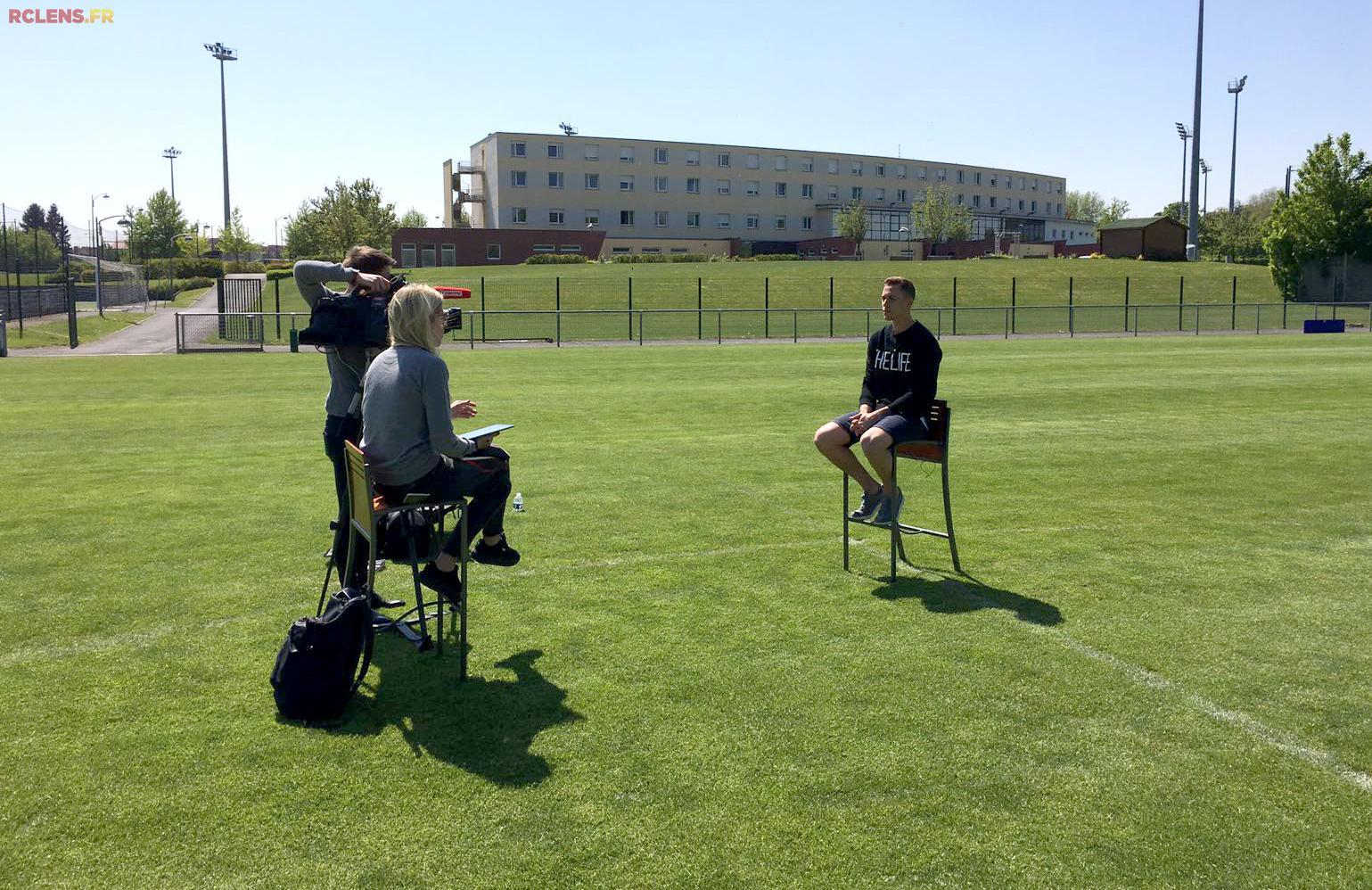 Alex Gersbach en tournage pour L'Equipe 21 Alex Gersbach en tournage pour L'Equipe 21