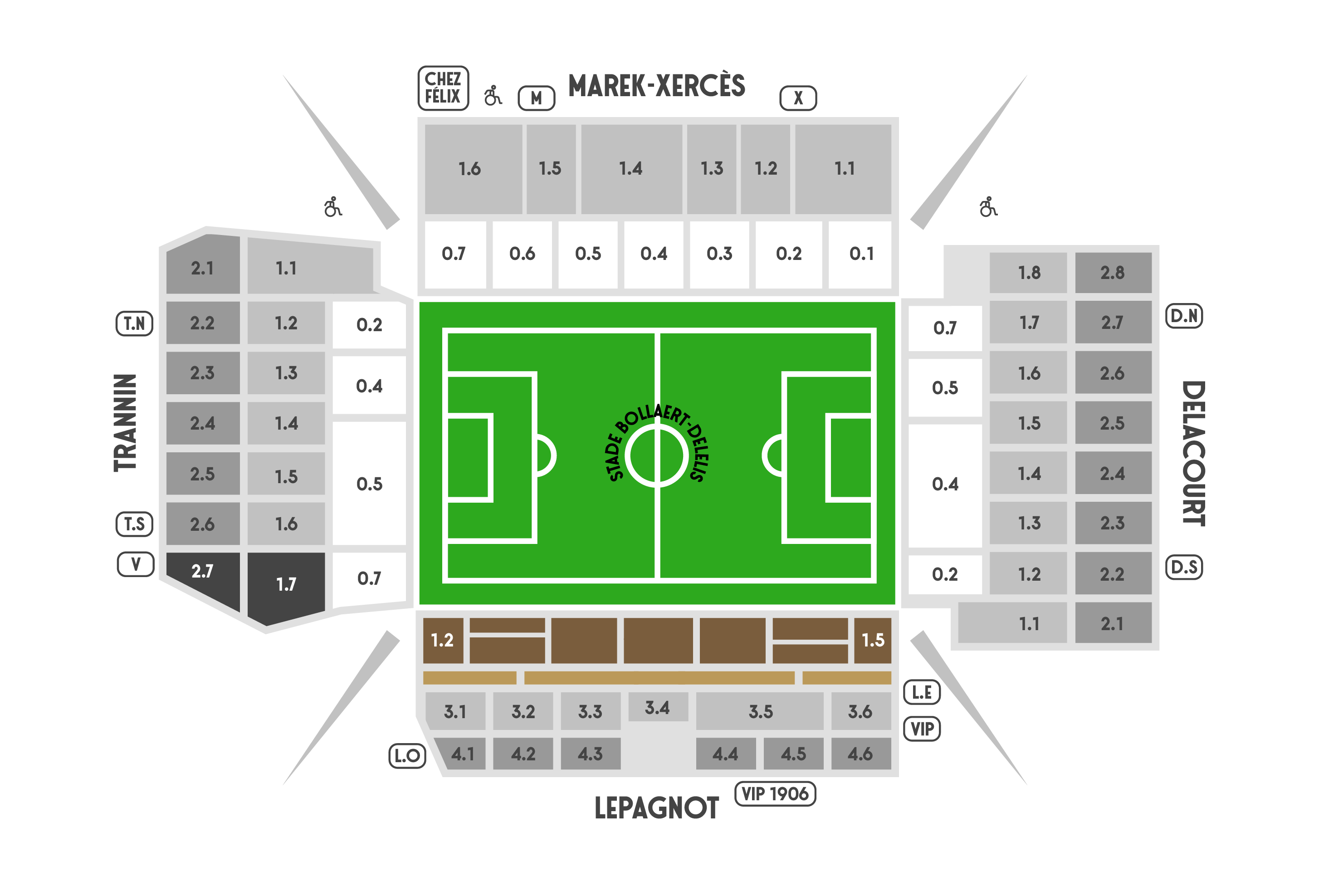 Plan stade Bollaert-Delelis 2025/26