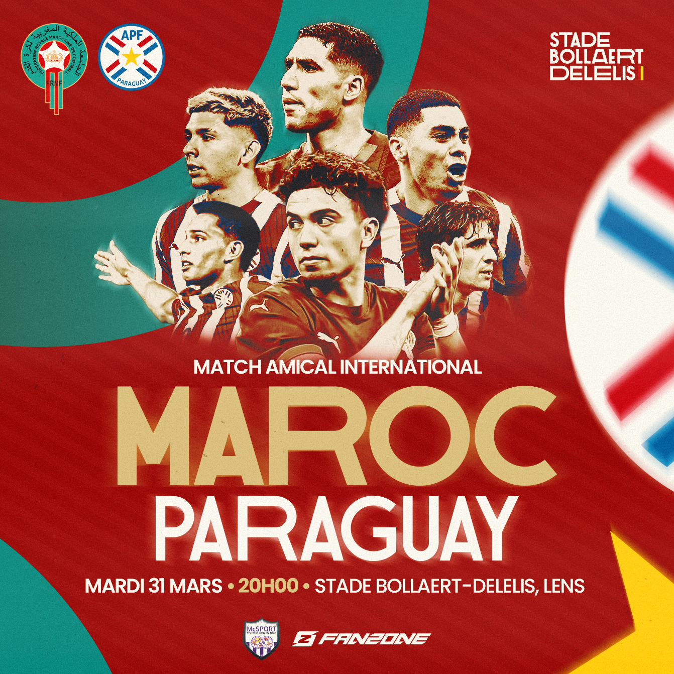 annonce paraguay-maroc à bollaert-delelis