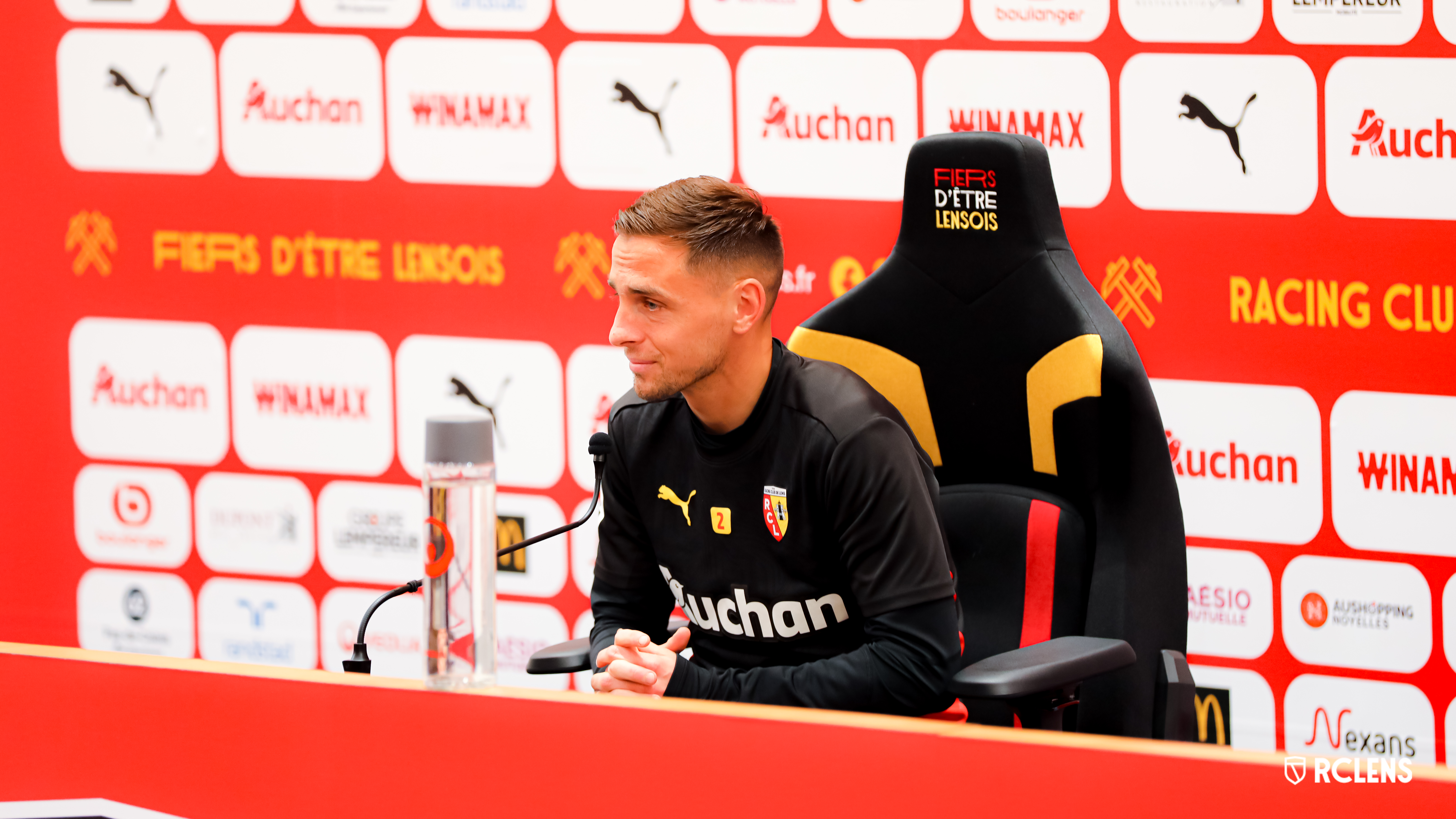 Avant RC Lens AJ Auxerre conférence de presse Ruben Aguilar Avant RC Lens AJ Auxerre conférence de presse Ruben Aguilar
