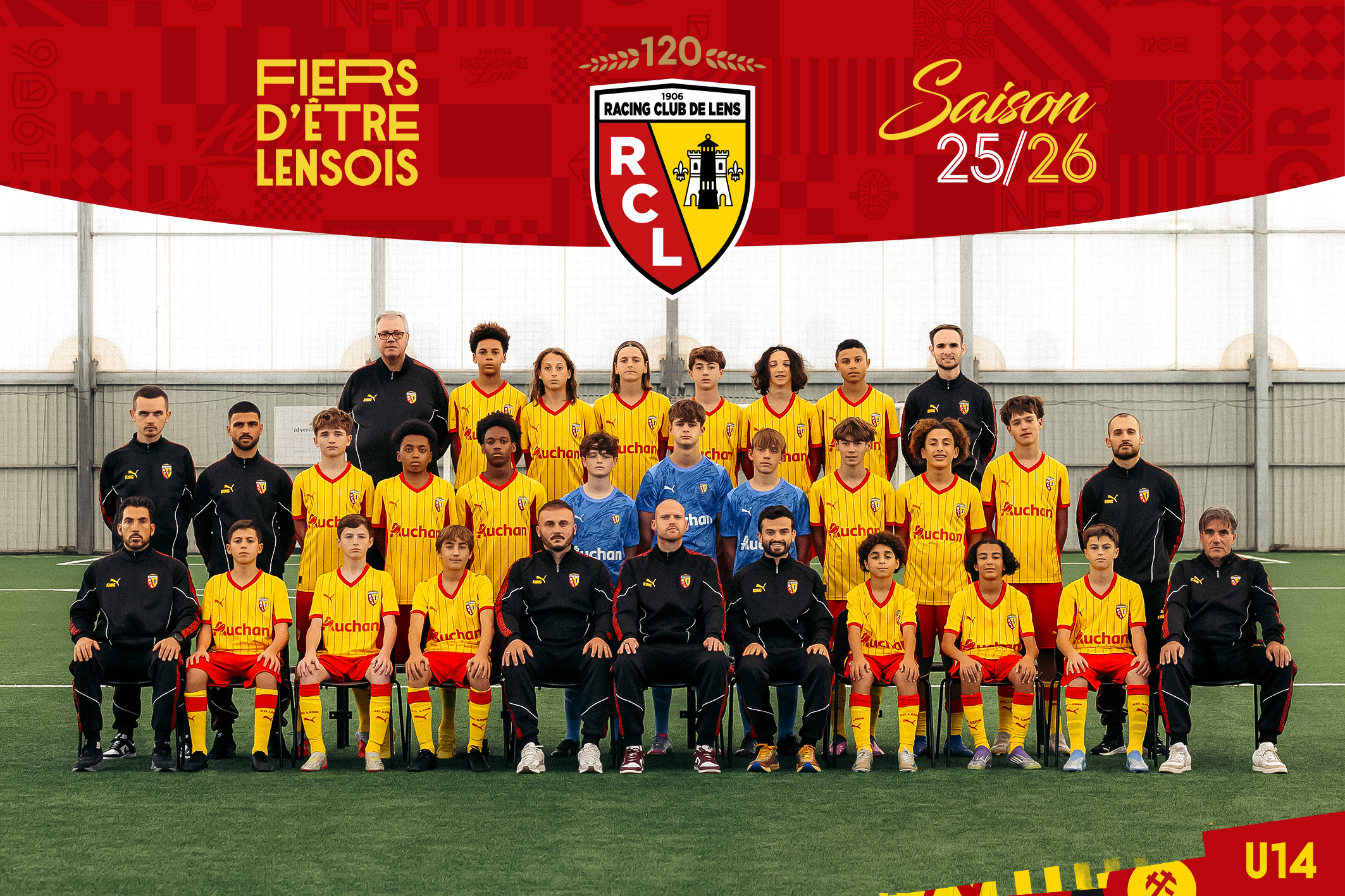 Photo officielle RC Lens U14 2025/26 Made in Gaillette