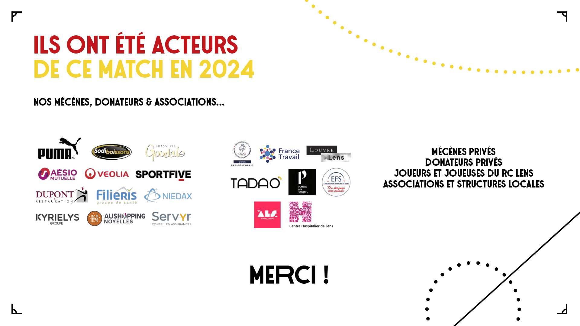 Racing Coeur de Lens Partenaires Remerciements Racing Coeur de Lens Partenaires Remerciements