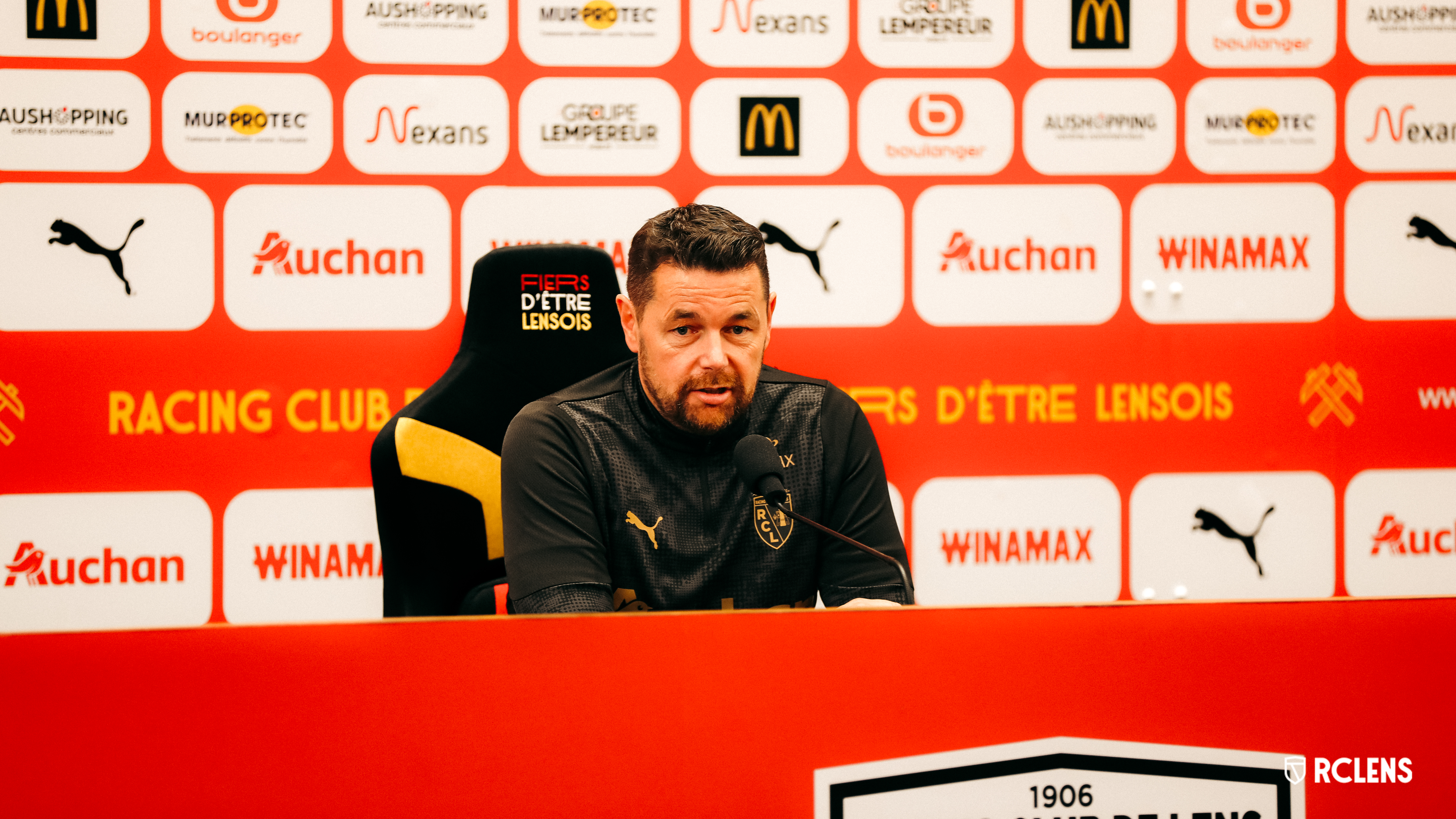 conférence de presse avant RC Lens FC Lorient 